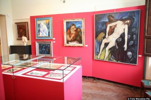 Uno scorcio della mostra su Rinaldo Biagioni alla Fondazione Ricci di Barga